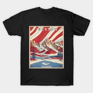 Jackson United States of America Tourism Vintage Poster T-Shirt